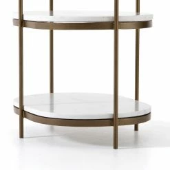 Best deal 🎉 FOUR HANDS THREE TIER OVAL END TABLE ✔️ 16 FOUR HANDS THREE TIER OVAL END TABLE