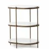 FOUR HANDS THREE TIER OVAL END TABLE