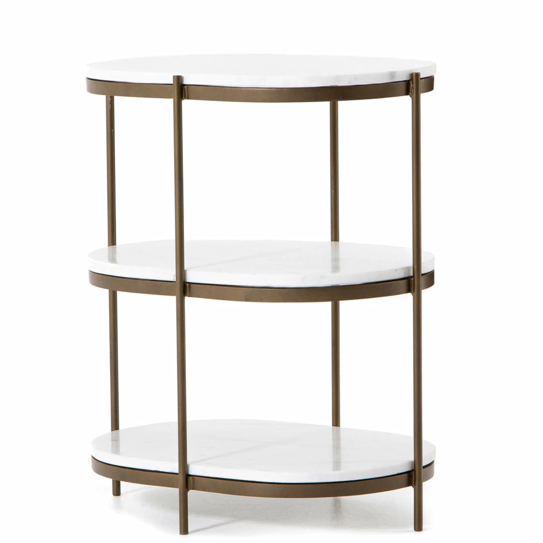 Best deal 🎉 FOUR HANDS THREE TIER OVAL END TABLE ✔️ 1 FOUR HANDS THREE TIER OVAL END TABLE