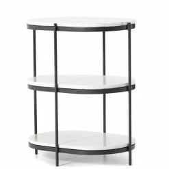 Best deal 🎉 FOUR HANDS THREE TIER OVAL END TABLE ✔️ 19 FOUR HANDS THREE TIER OVAL END TABLE