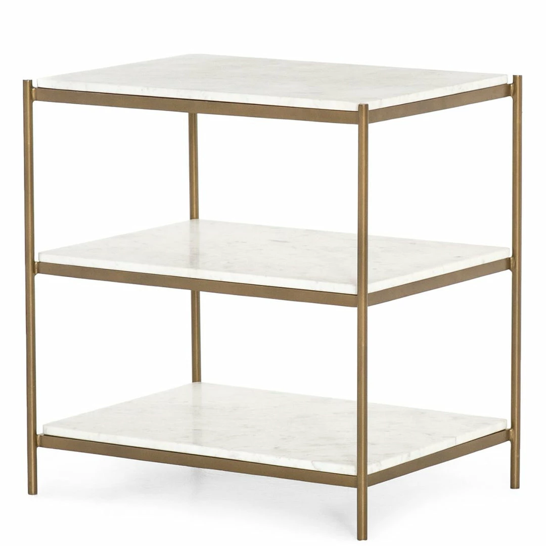 Best deal π€© FOUR HANDS THREE TIER MARBLE END TABLE β¨ 8 FOUR HANDS THREE TIER MARBLE END TABLE