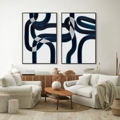 L ART "THROUGH THE ROAD II" HAND PAINTED CANVAS ART