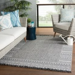 JAIPUR TIKAL KEYAN INDOOR-OUTDOOR RUG: GREY