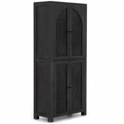 Cheapest ๐ฅฐ FOUR HANDS Furniture TILDA BLACK WASH MANGO + CANE TALL CABINET ๐ 13 FOUR HANDS Furniture TILDA BLACK WASH MANGO + CANE TALL CABINET
