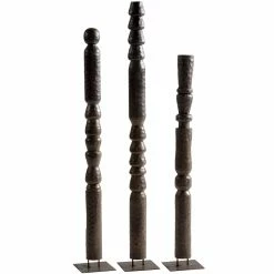 CYAN TOTEM FLOOR SCULPTURES Pillows + Decor