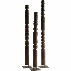 CYAN TOTEM FLOOR SCULPTURES Pillows + Decor