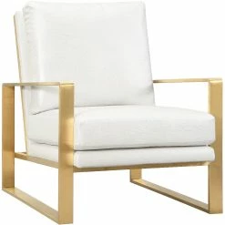 TOV MOTT TEXTURED CHAIR IN PEARL Living Room