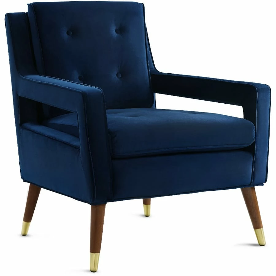 New π TOV JASEN ARM CHAIR: NAVY VELVET Living Room β 3 TOV JASEN ARM CHAIR: NAVY VELVET Living Room