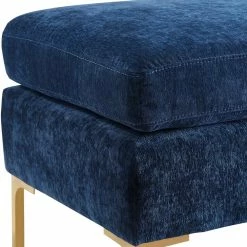 TOV ETTA NAVY VELVET BENCH Living Room