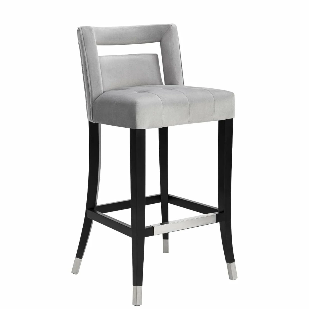Budget ๐ฅ TOV YORK GRAY VELVET COUNTER STOOL Kitchen + Dining ๐ 2 TOV YORK GRAY VELVET COUNTER STOOL Kitchen + Dining