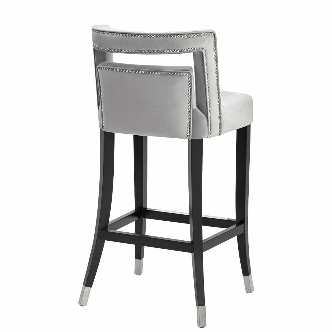 Budget ๐ฅ TOV YORK GRAY VELVET COUNTER STOOL Kitchen + Dining ๐ 3 TOV YORK GRAY VELVET COUNTER STOOL Kitchen + Dining