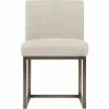 TOV GLAM BRASS + LINEN DINING CHAIR Kitchen + Dining