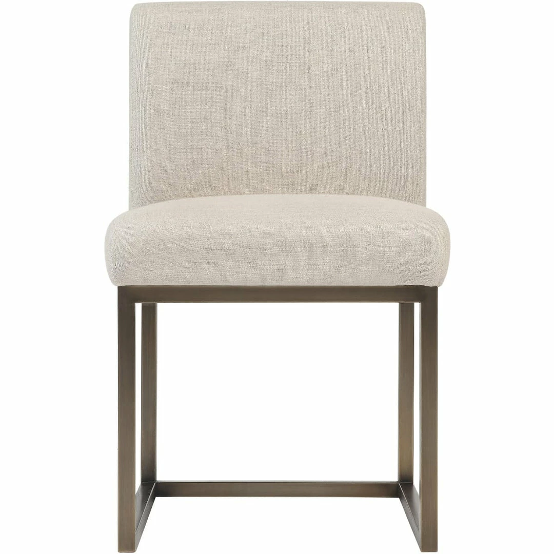 Outlet 😉 TOV GLAM BRASS + LINEN DINING CHAIR Kitchen + Dining ✔️ 1 TOV GLAM BRASS + LINEN DINING CHAIR Kitchen + Dining