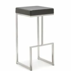 TOV Kitchen + Dining FERRARA STAINLESS STEEL BAR STOOL | SET OF 2