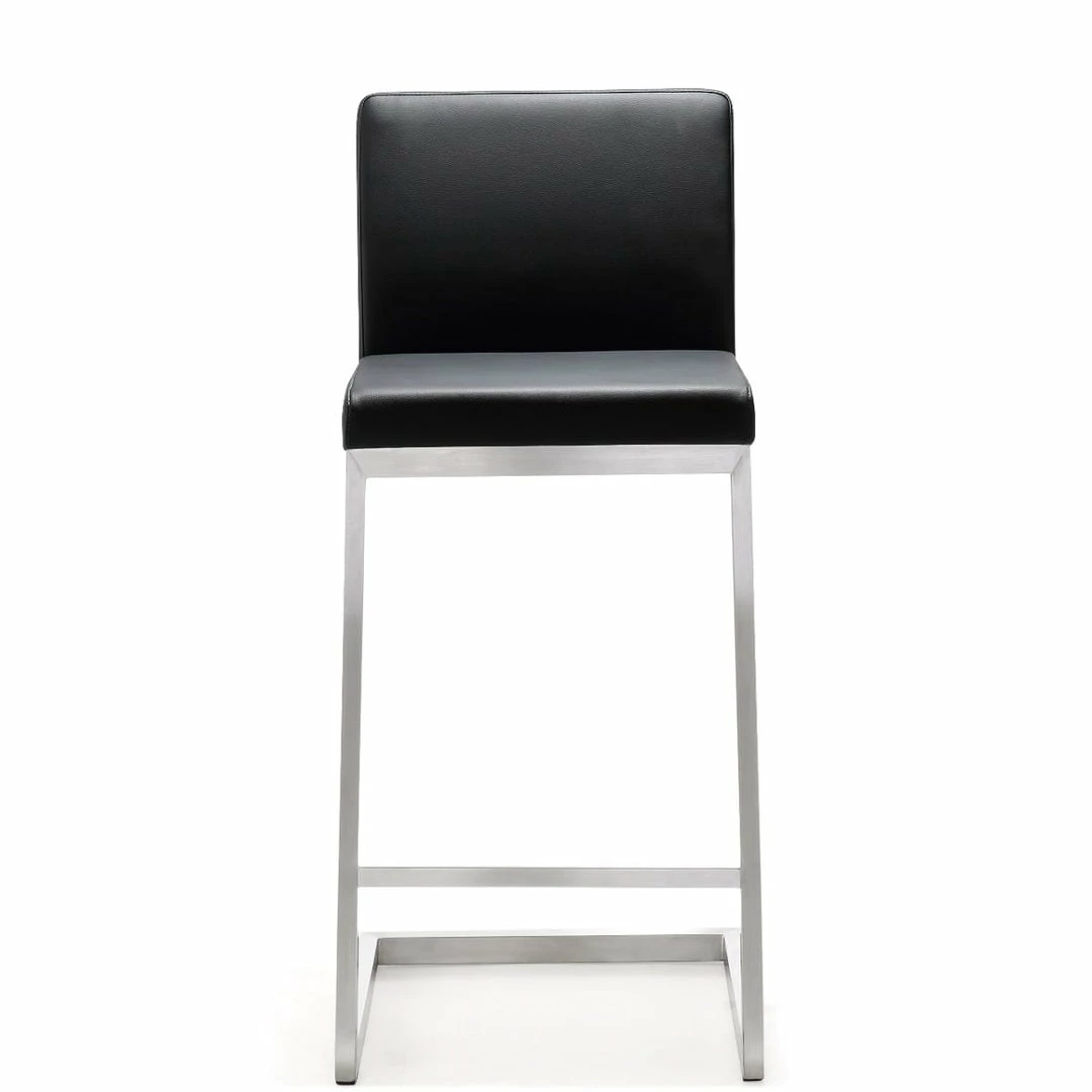 Best Sale 🔥 TOV Kitchen + Dining PARMA COUNTER STOOL: BLACK/STAINLESS | SET OF 2 😀 1 TOV Kitchen + Dining PARMA COUNTER STOOL: BLACK/STAINLESS | SET OF 2