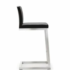 TOV PARMA COUNTER STOOL: CHARCOAL/STAINLESS | SET OF 2 Kitchen + Dining