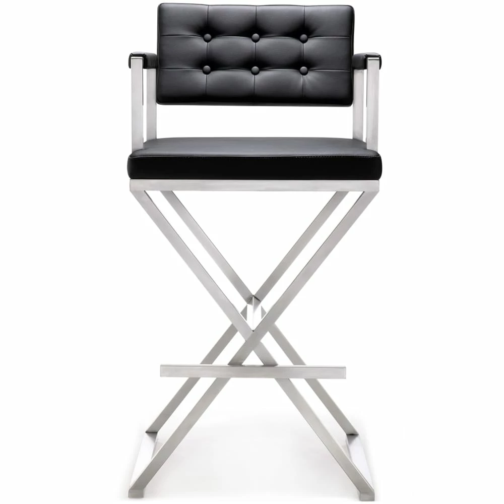 Flash Sale ๐ TOV DIRECTOR BAR STOOL: BLACK | STAINLESS ๐ 1 TOV DIRECTOR BAR STOOL: BLACK | STAINLESS