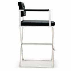 Flash Sale ๐ TOV DIRECTOR BAR STOOL: BLACK | STAINLESS ๐ 12 TOV DIRECTOR BAR STOOL: BLACK | STAINLESS