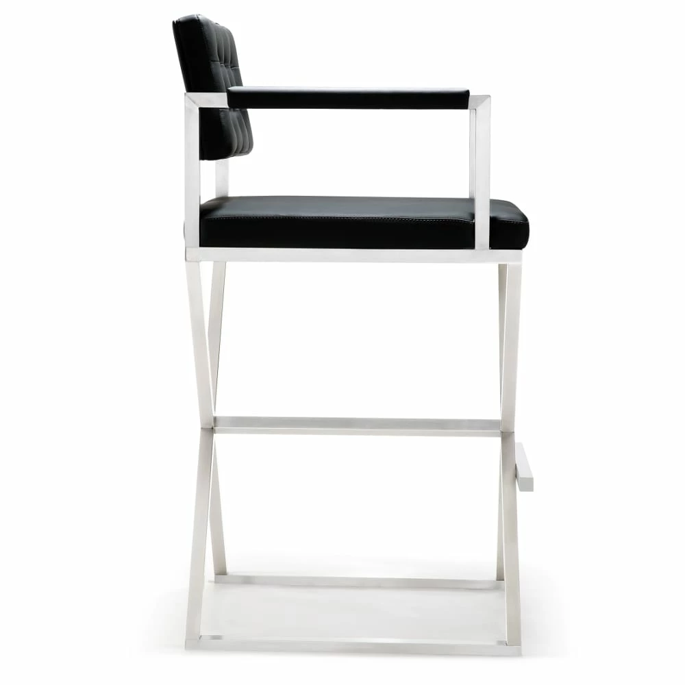 Flash Sale ๐ TOV DIRECTOR BAR STOOL: BLACK | STAINLESS ๐ 6 TOV DIRECTOR BAR STOOL: BLACK | STAINLESS