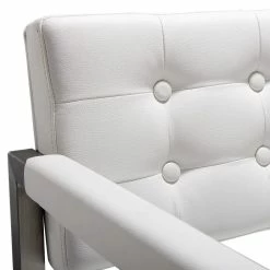 TOV DIRECTOR COUNTER STOOL: WHITE | STAINLESS