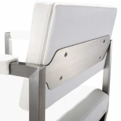 TOV DIRECTOR COUNTER STOOL: WHITE | STAINLESS