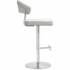 TOV COSMO ADJUSTABLE BAR STOOL: WHITE
