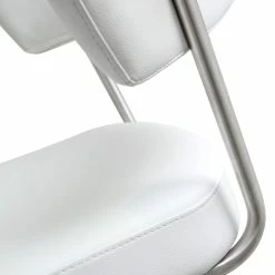 TOV COSMO ADJUSTABLE BAR STOOL: WHITE