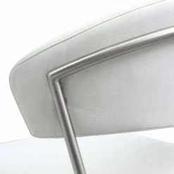 TOV COSMO ADJUSTABLE BAR STOOL: WHITE
