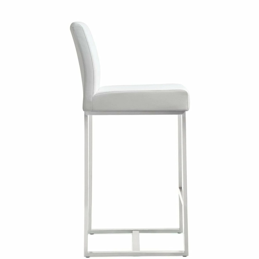 Brand new ๐งจ TOV DENMARK COUNTER STOOL: WHITE/STAINLESS | SET OF 2 Kitchen + Dining โ 2 TOV DENMARK COUNTER STOOL: WHITE/STAINLESS | SET OF 2 Kitchen + Dining