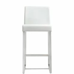 Brand new ๐งจ TOV DENMARK COUNTER STOOL: WHITE/STAINLESS | SET OF 2 Kitchen + Dining โ 8 TOV DENMARK COUNTER STOOL: WHITE/STAINLESS | SET OF 2 Kitchen + Dining
