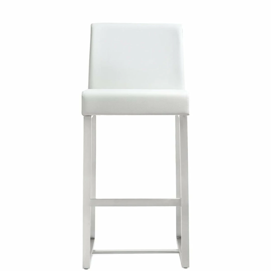 Brand new ๐งจ TOV DENMARK COUNTER STOOL: WHITE/STAINLESS | SET OF 2 Kitchen + Dining โ 3 TOV DENMARK COUNTER STOOL: WHITE/STAINLESS | SET OF 2 Kitchen + Dining