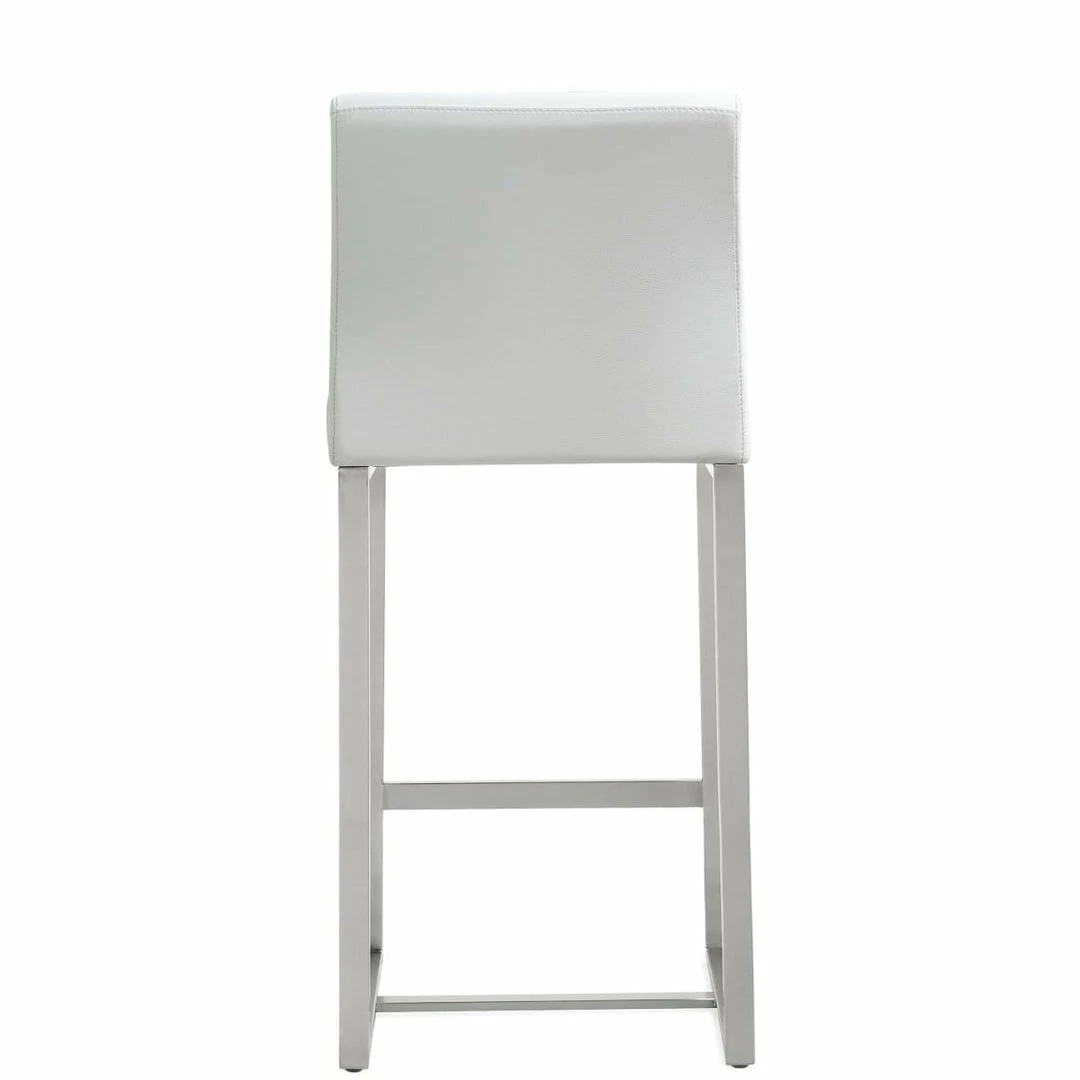Brand new ๐งจ TOV DENMARK COUNTER STOOL: WHITE/STAINLESS | SET OF 2 Kitchen + Dining โ 4 TOV DENMARK COUNTER STOOL: WHITE/STAINLESS | SET OF 2 Kitchen + Dining