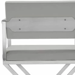 TOV DIRECTOR COUNTER STOOL: GRAY | STAINLESS
