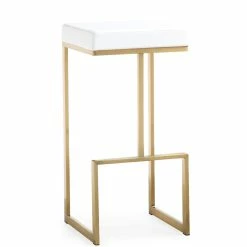 Best Sale 😍 TOV FERRARA BRUSHED GOLD BAR STOOL | SET OF 2 👏 6 TOV FERRARA BRUSHED GOLD BAR STOOL | SET OF 2