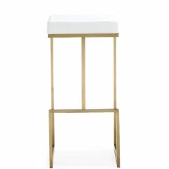 Best Sale 😍 TOV FERRARA BRUSHED GOLD BAR STOOL | SET OF 2 👏 7 TOV FERRARA BRUSHED GOLD BAR STOOL | SET OF 2