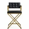 TOV DIRECTOR COUNTER STOOL: BLACK | GOLD