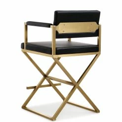 TOV DIRECTOR COUNTER STOOL: BLACK | GOLD