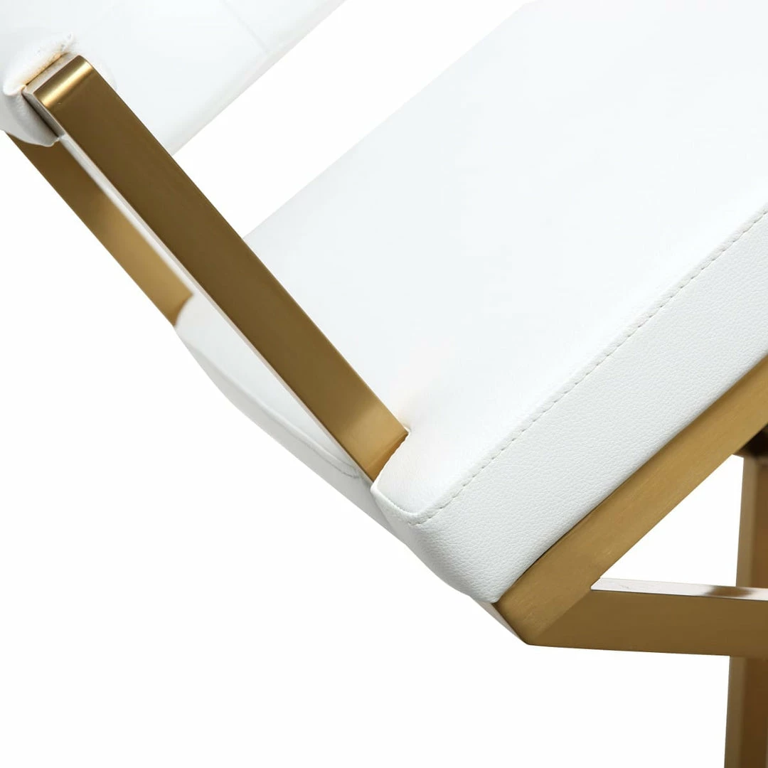 Deals ๐ TOV DIRECTOR BAR STOOL: WHITE | GOLD Kitchen + Dining โจ 5 TOV DIRECTOR BAR STOOL: WHITE | GOLD Kitchen + Dining