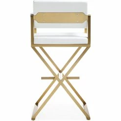 Deals ๐ TOV DIRECTOR BAR STOOL: WHITE | GOLD Kitchen + Dining โจ 11 TOV DIRECTOR BAR STOOL: WHITE | GOLD Kitchen + Dining