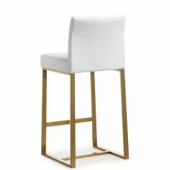 TOV DENMARK COUNTER STOOL: WHITE/GOLD | SET OF 2