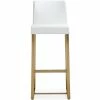 TOV DENMARK BAR STOOL: WHITE/GOLD | SET OF 2 Kitchen + Dining