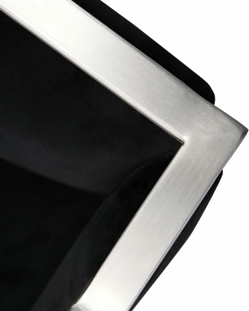 Best Sale 🎁 TOV Kitchen + Dining MIDORI BLACK VELVET ARM CHAIR | SILVER 🥰 6 TOV Kitchen + Dining MIDORI BLACK VELVET ARM CHAIR | SILVER