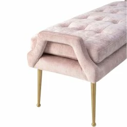 TOV DEJA SLUB VELVET BENCH: BLUSH
