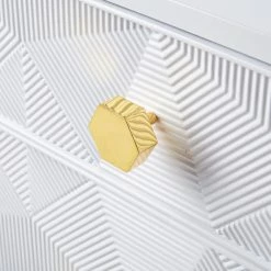 TOV Bedroom KITZY WHITE LACQUER END TABLE