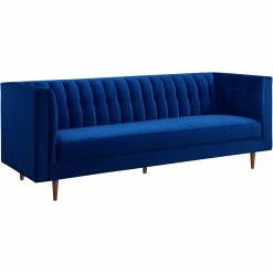 TOV Living Room SEBASTIAN TUXEDO VELVET SOFA