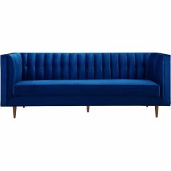 TOV Living Room SEBASTIAN TUXEDO VELVET SOFA