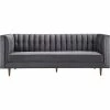 TOV Living Room SEBASTIAN TUXEDO VELVET SOFA