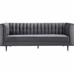 TOV Living Room SEBASTIAN TUXEDO VELVET SOFA