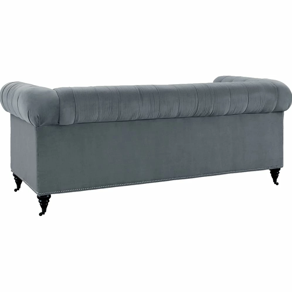 Brand new ๐ TOV Living Room HANNY GREY VELVET SOFA ๐ฅ 2 TOV Living Room HANNY GREY VELVET SOFA