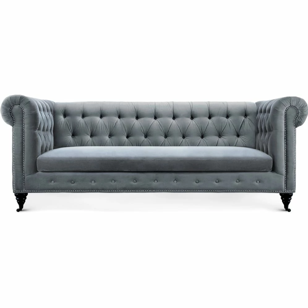 Brand new ๐ TOV Living Room HANNY GREY VELVET SOFA ๐ฅ 1 TOV Living Room HANNY GREY VELVET SOFA